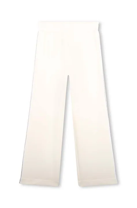 Michael Kors pantaloni de trening pentru copii culoarea bej, cu imprimeu