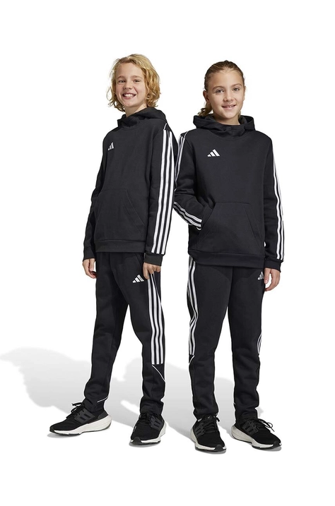 Детские спортивные штаны adidas Performance TIRO23L SW PNTY цвет чёрный с аппликацией