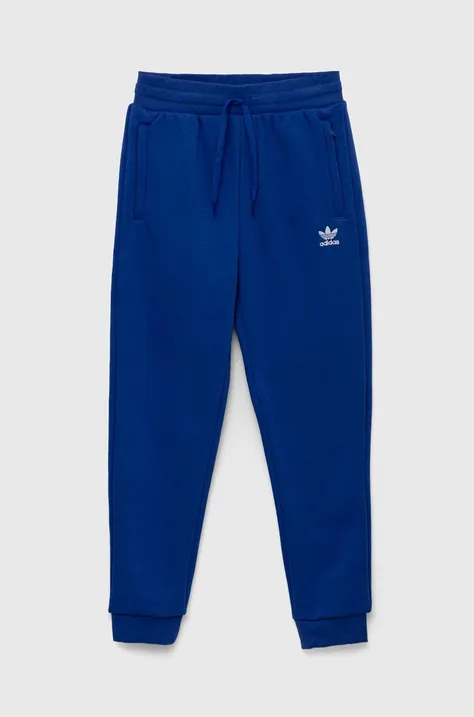 adidas Originals spodnie dresowe dziecięce kolor niebieski gładkie
