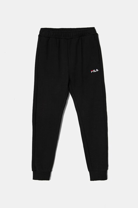 Fila pantaloni de trening pentru copii BREDDORF culoarea negru, melanj
