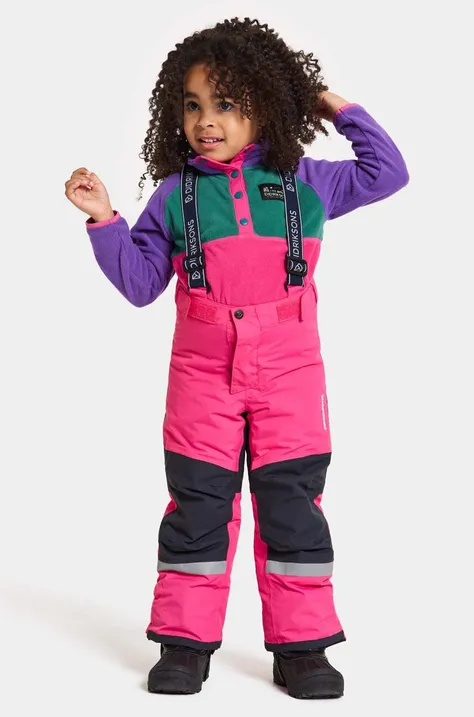 Otroške smučarske hlače Didriksons IDRE KIDS PANTS roza barva