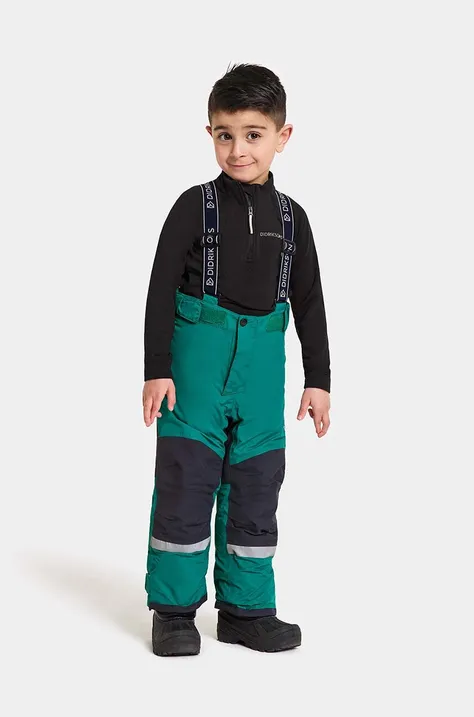 Otroške smučarske hlače Didriksons IDRE KIDS PANTS zelena barva