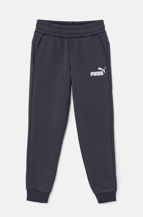 Дитячі спортивні штани Puma ESS Logo Pants FL cl B колір сірий з принтом