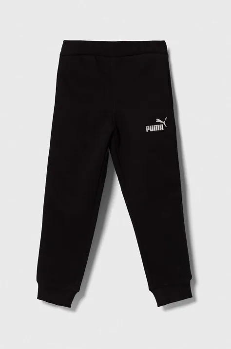 Detské tepláky Puma ESS+ Sweatpants FL cl G čierna farba, jednofarebné