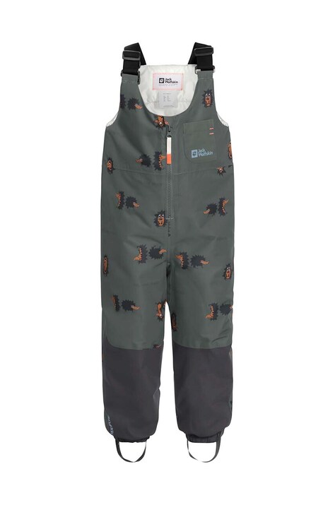 Детские брюки для зимних видов спорта Jack Wolfskin GLEEL 2L INS PRINT BIB цвет серый