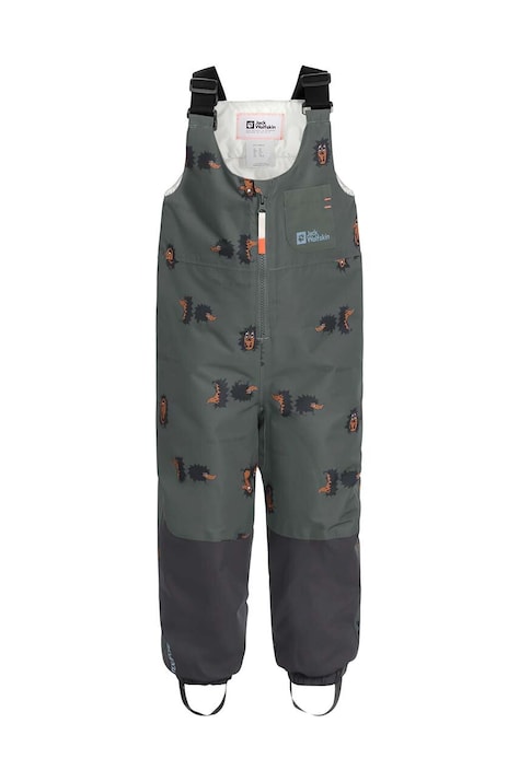 Dječje zimske sportske hlače Jack Wolfskin GLEEL 2L INS PRINT BIB boja: siva