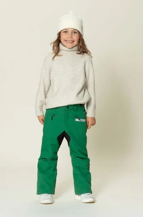 Detské lyžiarske nohavice Gosoaky zelená farba