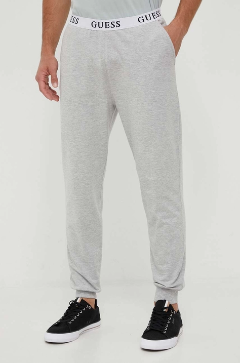 Guess pantaloni de trening culoarea gri, neted