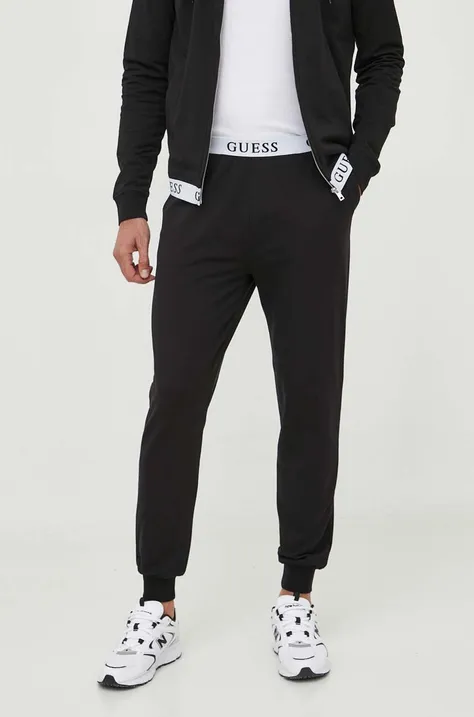 Спортивні штани Guess колір чорний однотонні