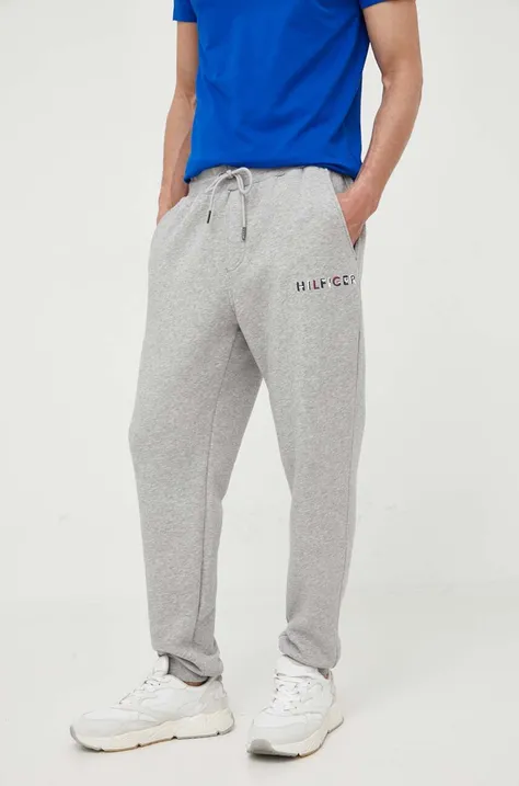 Спортивні штани Tommy Hilfiger колір сірий меланж