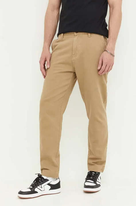 HUGO jeansy męskie kolor brązowy