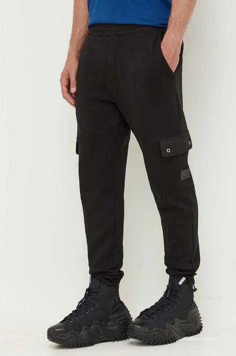 HUGO spodnie dresowe kolor czarny gładkie