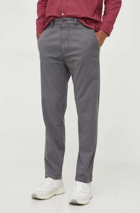 Pepe Jeans spodnie Nils męskie kolor szary w fasonie chinos