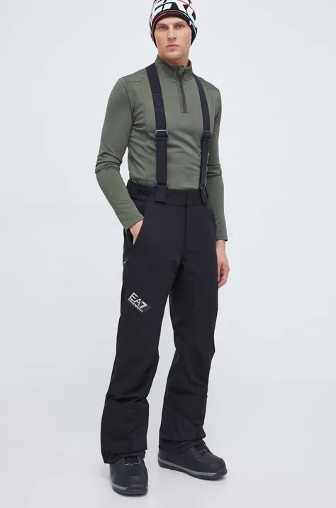 EA7 Emporio Armani pantaloni de schi culoarea negru