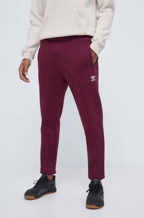 adidas Originals spodnie dresowe kolor bordowy gładkie