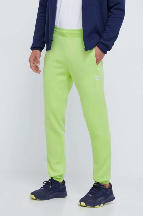 adidas Originals pantaloni de trening culoarea verde, neted