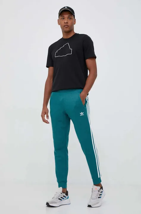 Παντελόνι φόρμας adidas Originals IM2110-ARCFUS χρώμα: τιρκουάζ