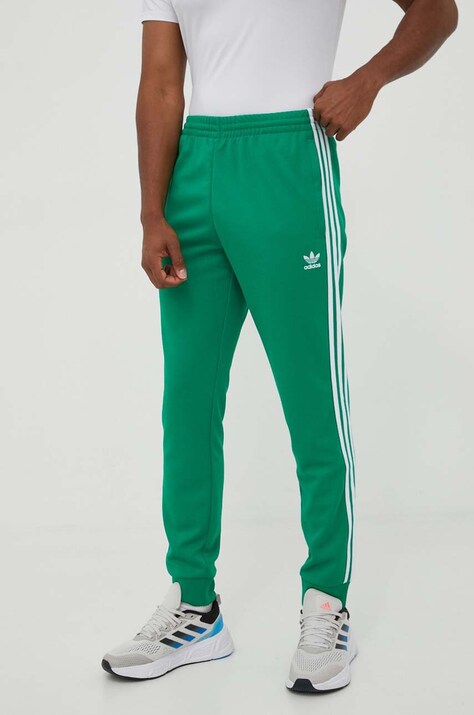 adidas Originals pantaloni de trening Adicolor Classics SST culoarea verde, cu imprimeu IK3515