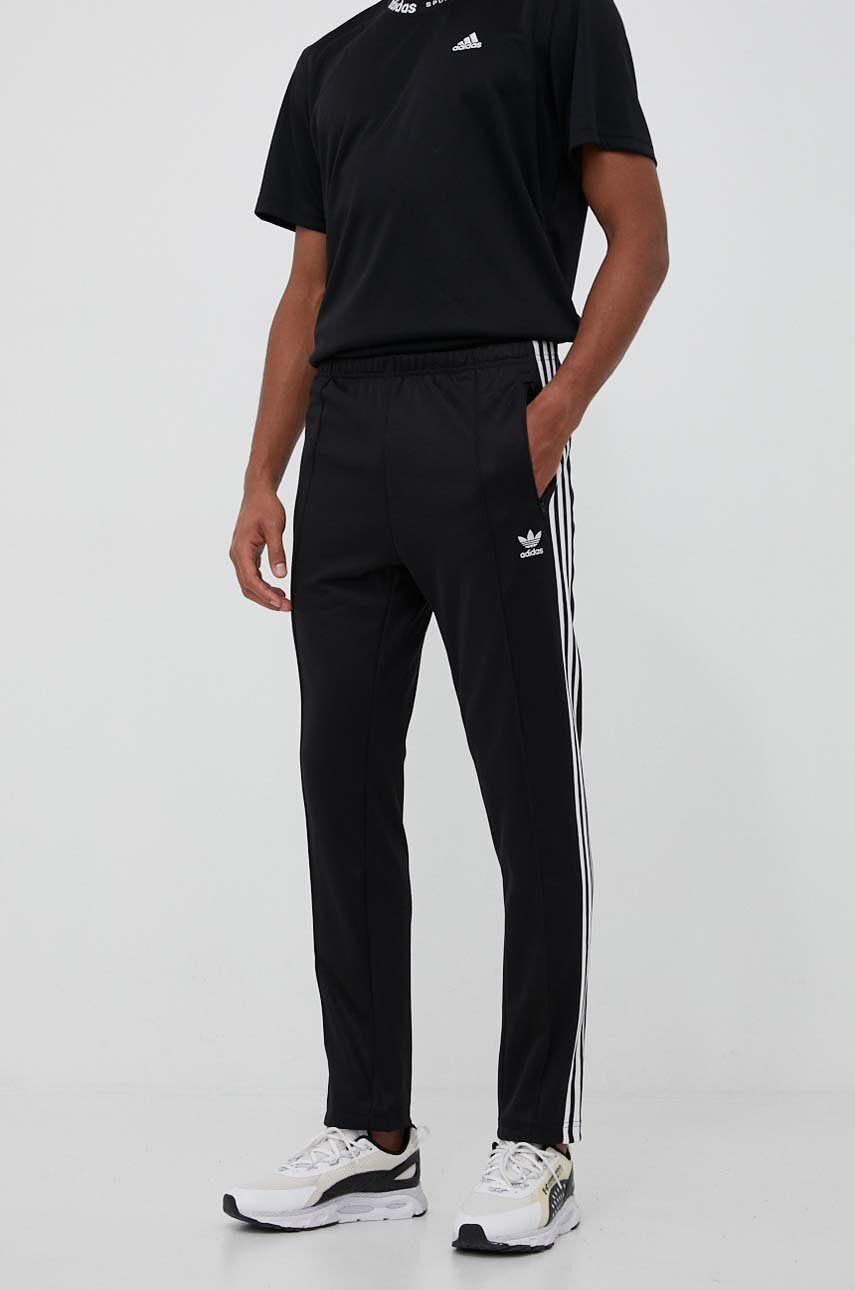 Donji dio trenirke adidas Originals Adicolor Classics Beckenbauer boja: crna, s aplikacijom, II5764