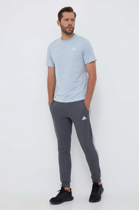 adidas pantaloni de trening culoarea gri, cu imprimeu  IJ8884