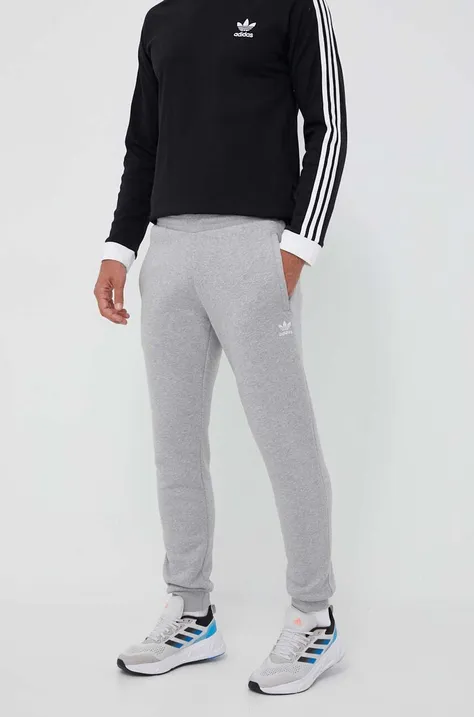 Tepláky adidas Originals šedá barva, melanžové