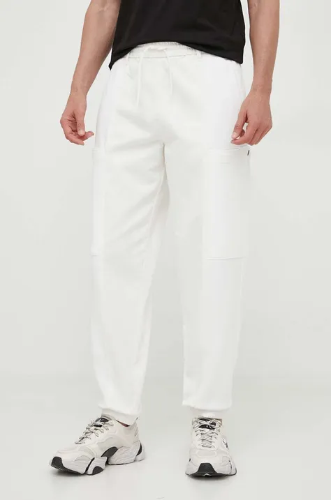 Armani Exchange spodnie męskie kolor beżowy