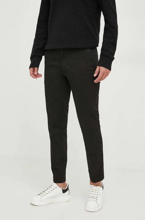 Liu Jo spodnie męskie kolor czarny w fasonie cargo