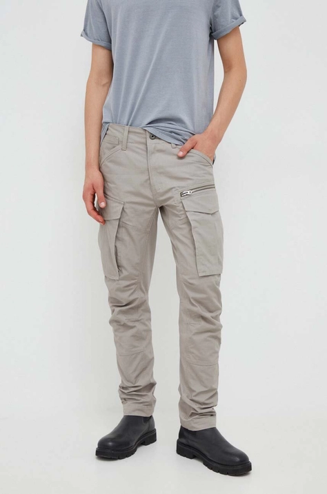 G-Star Raw pantaloni barbati, culoarea gri, cu fason cargo