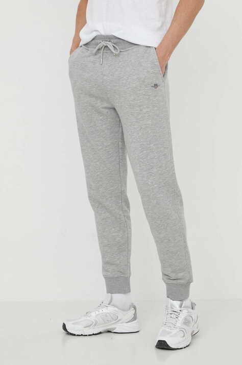 Gant pantaloni de trening culoarea gri, melanj
