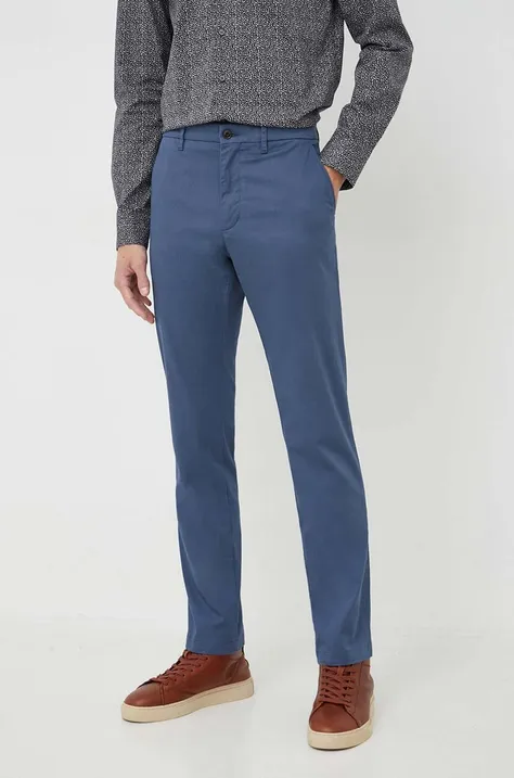 Kalhoty Tommy Hilfiger Denton pánské, tmavomodrá barva, ve střihu chinos