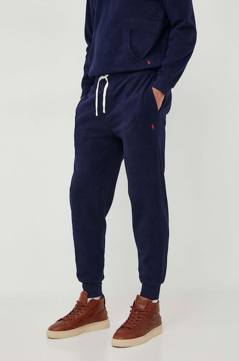 Домашен панталон Polo Ralph Lauren в тъмносиньо с изчистен дизайн