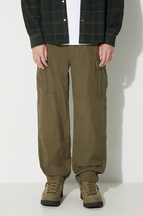 Stan Ray pantaloni CARGO PANT bărbați, culoarea verde, cu fit cargo AW2310211