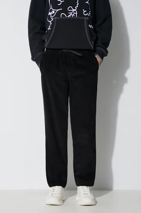 Taikan pantaloni de catifea cord Chiller Pant Corduroy culoarea negru, drept TP0007.BLKCRD