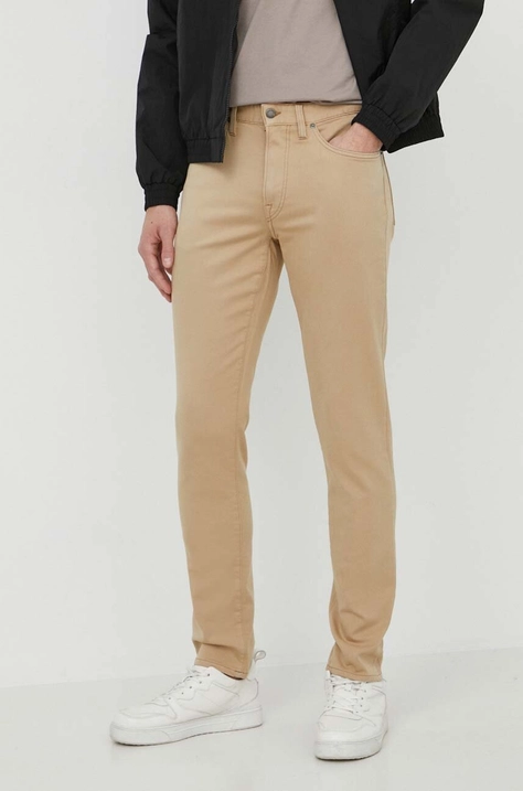 Polo Ralph Lauren pantaloni bărbați, culoarea bej, drept 710812262