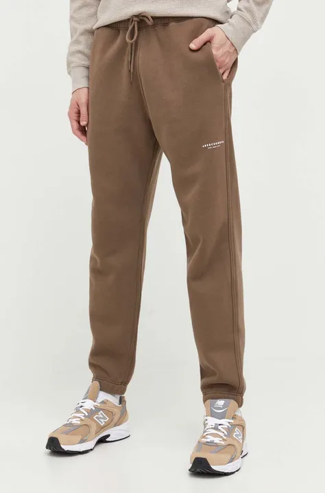 Спортен панталон Abercrombie & Fitch в кафяво с изчистен дизайн