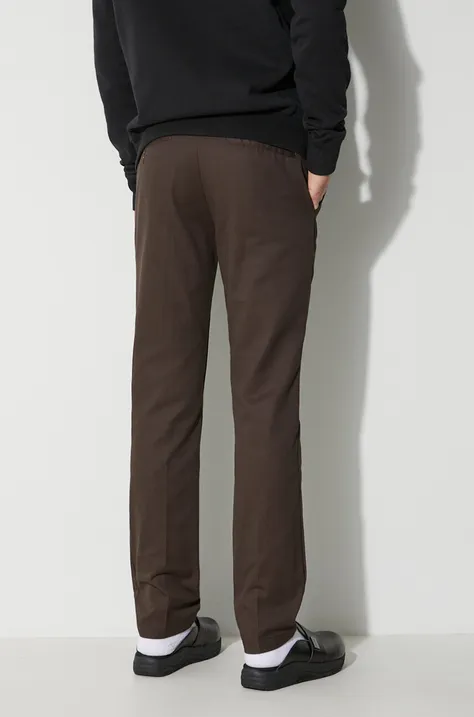 Dickies spodnie męskie kolor brązowy proste
