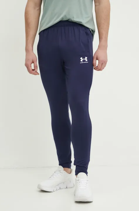 Under Armour spodnie treningowe Challenger kolor granatowy gładkie 1379587