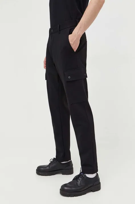 Παντελόνι HUGO χρώμα: μαύρο