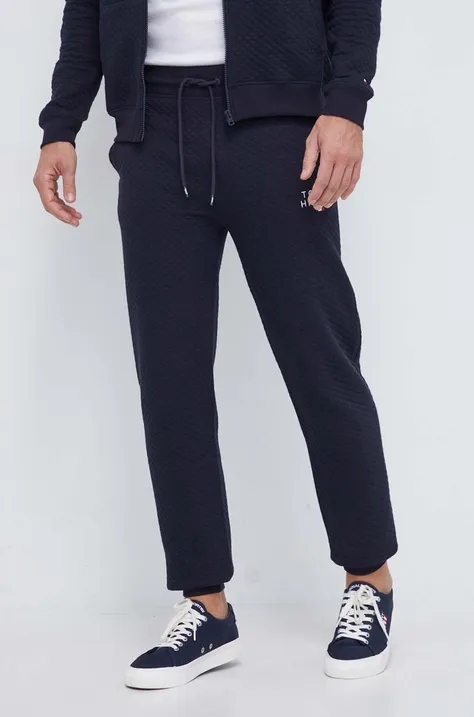 Homewear hlače Tommy Hilfiger boja: tamno plava, s aplikacijom
