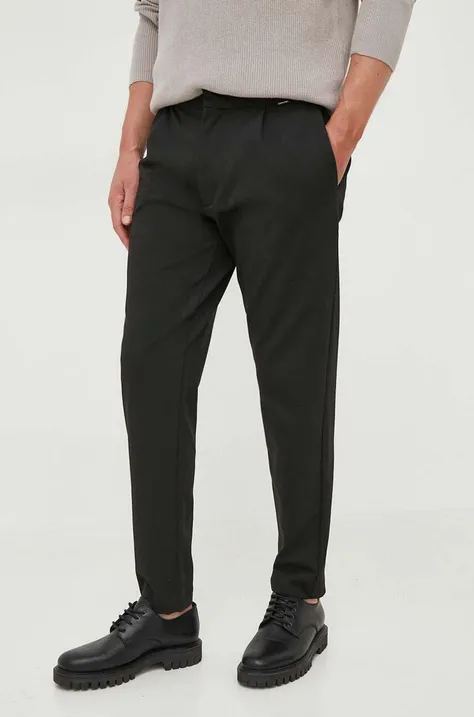 Donji dio trenirke Calvin Klein boja: crna, bez uzorka