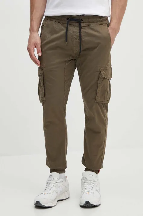 Alpha Industries pantaloni bărbați, culoarea maro