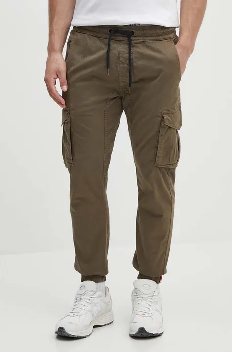 Alpha Industries trousers men's brown color