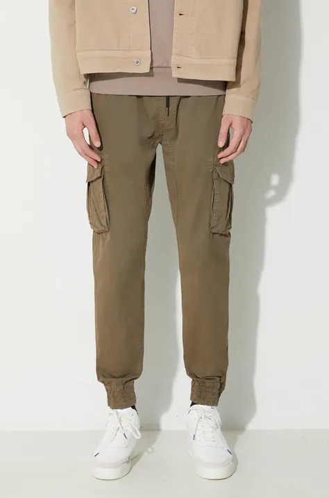Alpha Industries trousers men's brown color