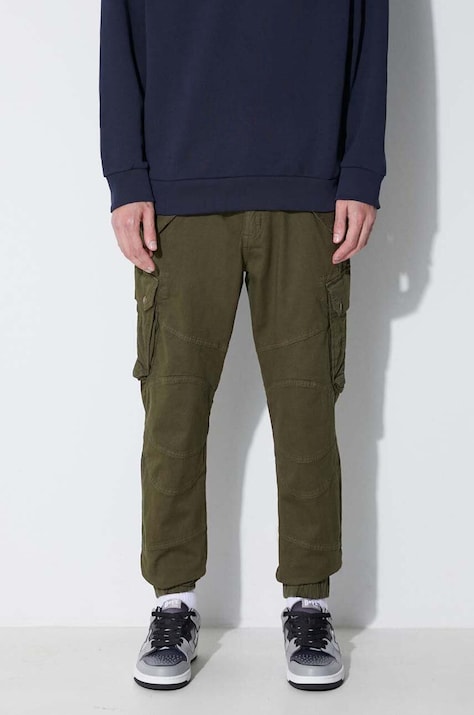 Alpha Industries trousers Combat Pant LW men's green color 126215.142