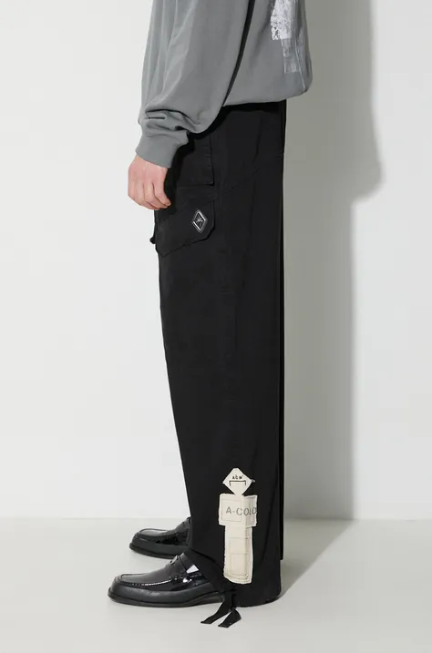 Памучен панталон A-COLD-WALL* ANDO CARGO PANT в черно с кройка тип карго ACWMB209A