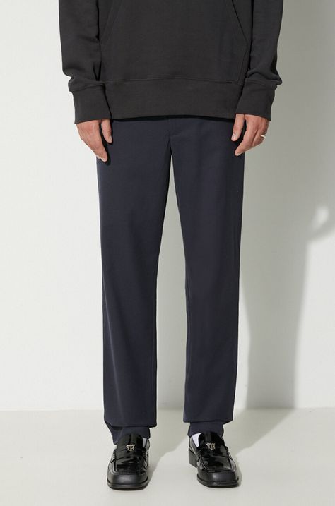 Παντελόνι από μείγμα μαλλιού Norse Projects Ezra Relaxed Cotton Wool Twill χρώμα: ναυτικό μπλε, N25-0391-7004 F3N25-0391-7004