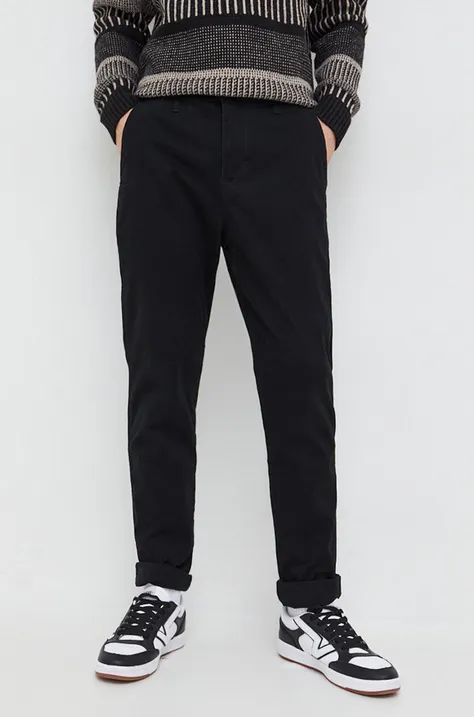 Hollister Co. spodnie męskie kolor czarny dopasowane