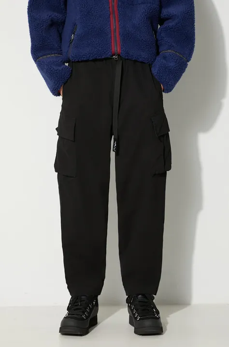 Manastash pantaloni Flex Climber Cargo Pant bărbați, culoarea negru, drept, 7923910003