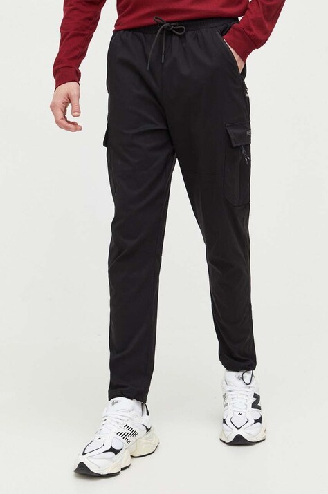 Nicce pantaloni de trening culoarea negru, neted
