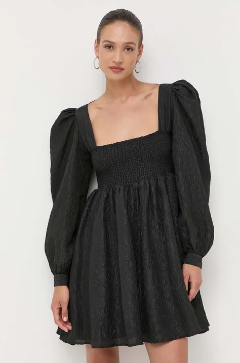 Сукня Custommade колір чорний mini розкльошена